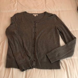 Grey Button-Down Cardigan